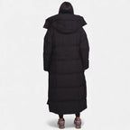 Doudoune longue ceinturée pour femme