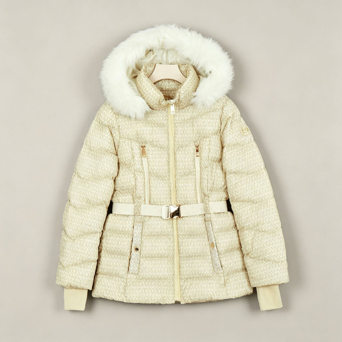 MK Jaqueta Puffer com Cinto