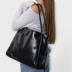 Women's Structured Handbag in Black, Brown or Red